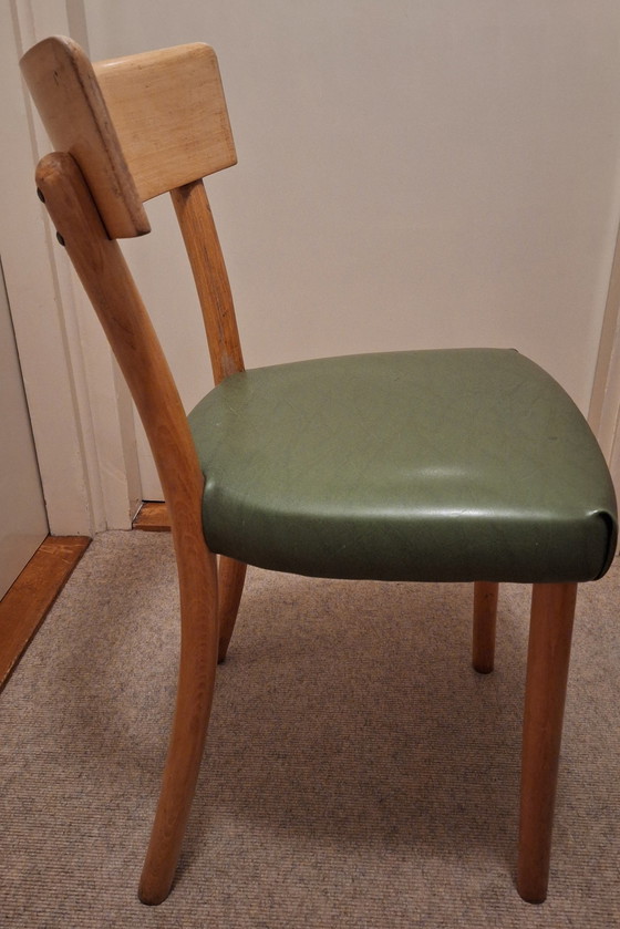 Image 1 of Kitchen Chairs Beechwood 1935 Nv Jac.Levree Wholesale Company Amsterdam, Imported From Roemenia 1930.