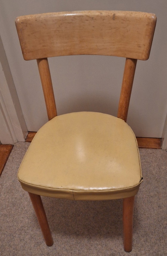 Image 1 of Kitchen Chairs Beechwood 1935 Nv Jac.Levree Wholesale Company Amsterdam, Imported From Roemenia 1930.