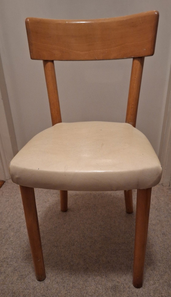 Image 1 of Kitchen Chairs Beechwood 1935 Nv Jac.Levree Wholesale Company Amsterdam, Imported From Roemenia 1930.