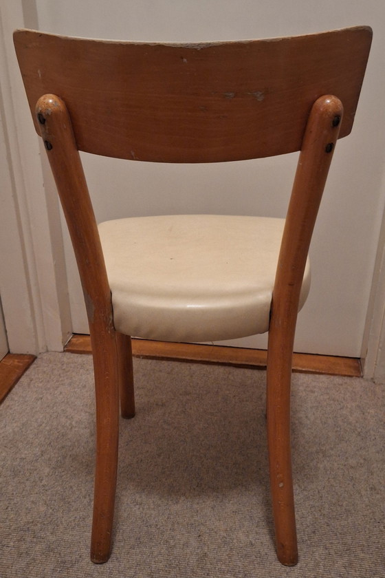 Image 1 of Kitchen Chairs Beechwood 1935 Nv Jac.Levree Wholesale Company Amsterdam, Imported From Roemenia 1930.