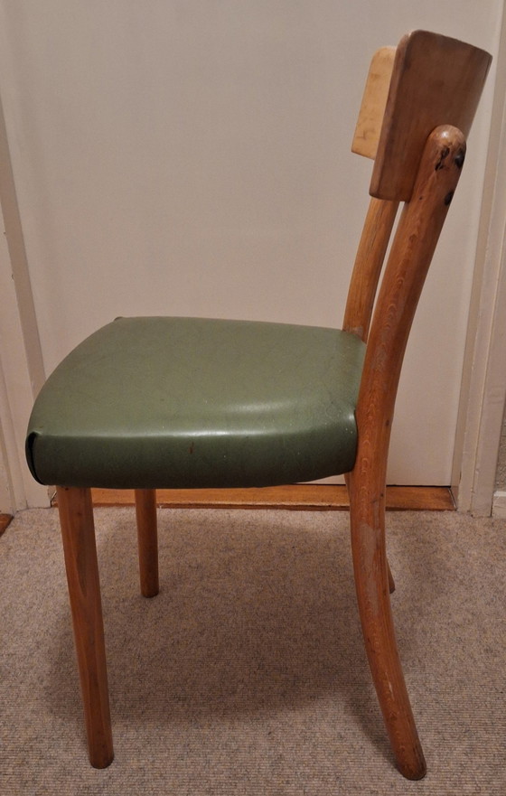 Image 1 of Kitchen Chairs Beechwood 1935 Nv Jac.Levree Wholesale Company Amsterdam, Imported From Roemenia 1930.