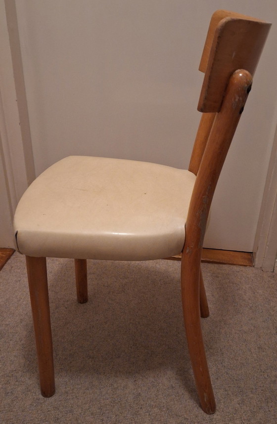 Image 1 of Kitchen Chairs Beechwood 1935 Nv Jac.Levree Wholesale Company Amsterdam, Imported From Roemenia 1930.