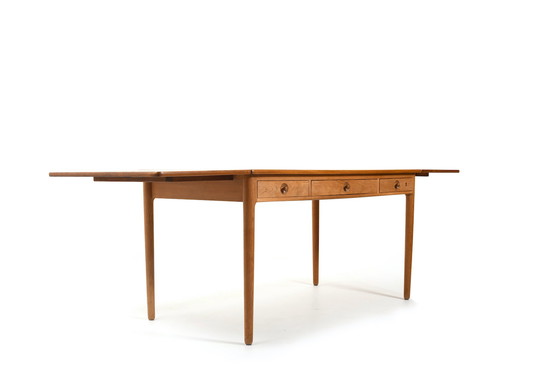 Image 1 of Fine Danish Hans J. Wegner Desk AT-305 Andreas Tuck 1950s.