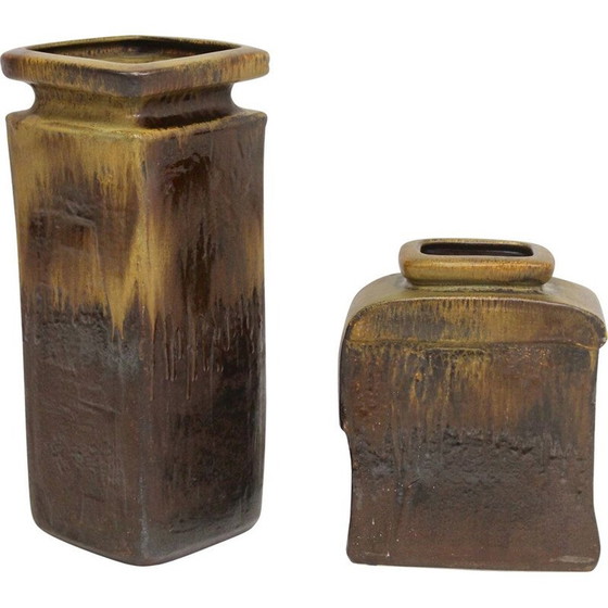 Image 1 of Pair of vintage ceramic vases by Heiner Balzar for Steuler, Germany 1970