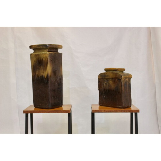 Image 1 of Pair of vintage ceramic vases by Heiner Balzar for Steuler, Germany 1970