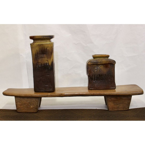 Image 1 of Pair of vintage ceramic vases by Heiner Balzar for Steuler, Germany 1970