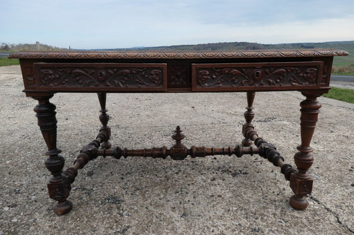 Renaissance Style Oak Desk