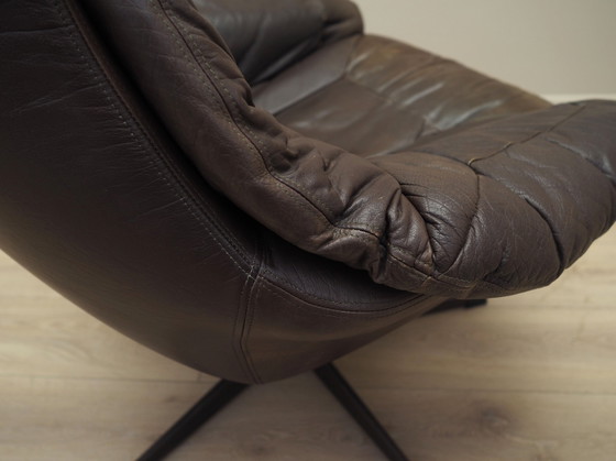 Image 1 of Leather Swivel Armchair, Danish Design, 1960S, Designer: H.W. Klein, Manufacture: Bramin