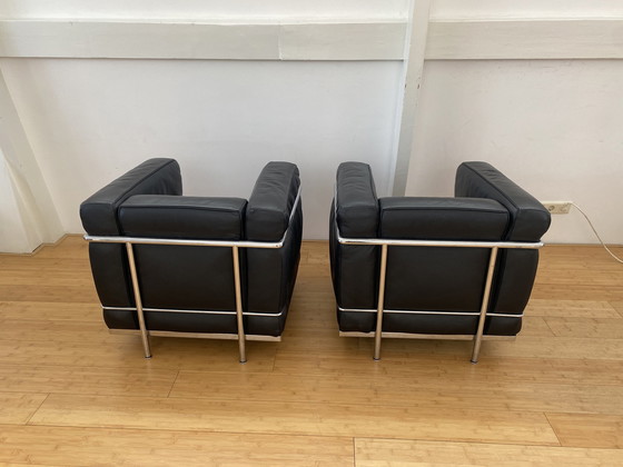 Image 1 of 2x Cassina LC2 armchairs