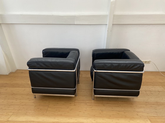 Image 1 of 2x Cassina LC2 armchairs