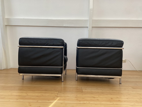 Image 1 of 2x Cassina LC2 armchairs