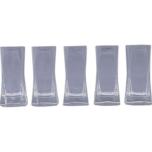Set of 5 vintage glasses by Cini Boeri for Arnolfo di Cambio, 1970s