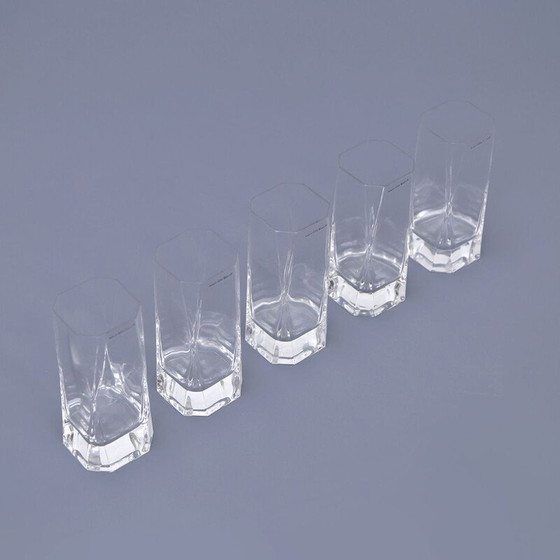 Image 1 of Set of 5 vintage glasses by Cini Boeri for Arnolfo di Cambio, 1970s