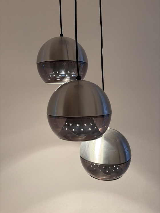 Image 1 of Vintage Dijkstra Cluster Lamp Three Bulbs 1970s