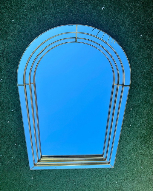 Layered Golden Arch Mirror Deknudt Art-Deco Style