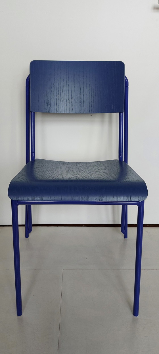 Image 1 of 3x HAY Petit blue dining chair