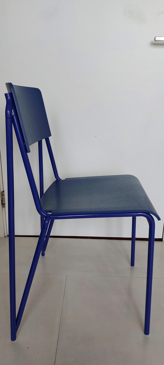 Image 1 of 3x HAY Petit blue dining chair