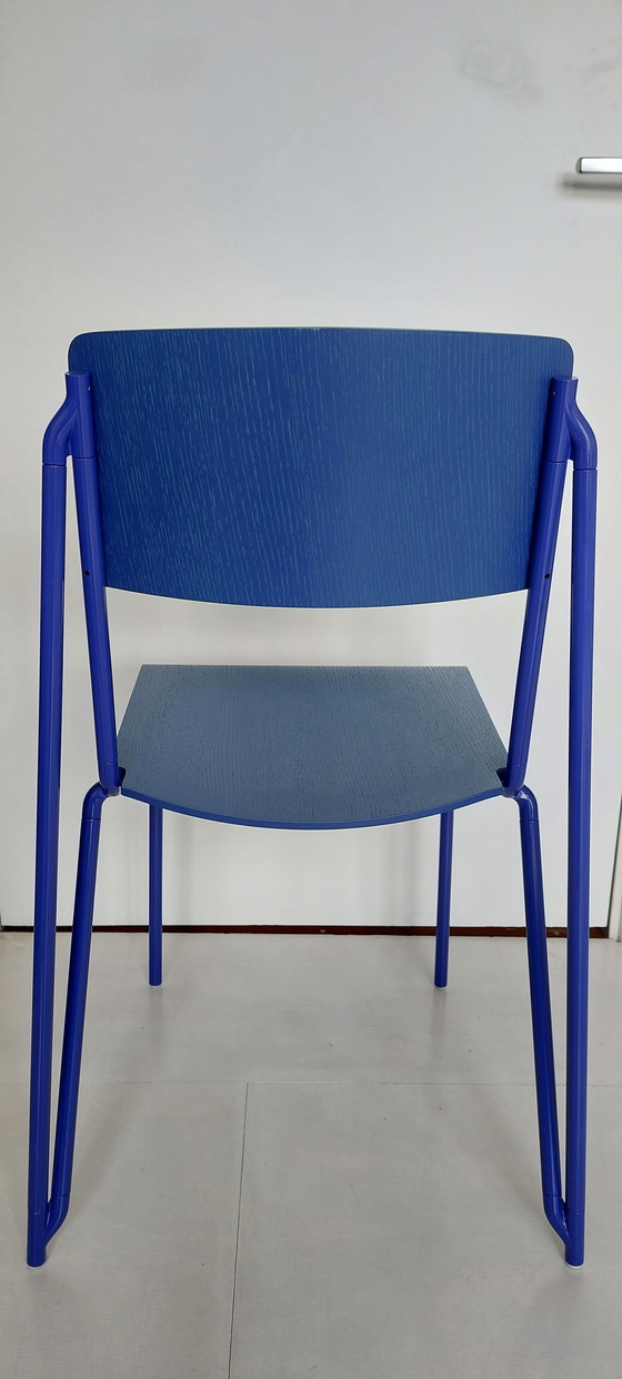 Image 1 of 3x HAY Petit blue dining chair