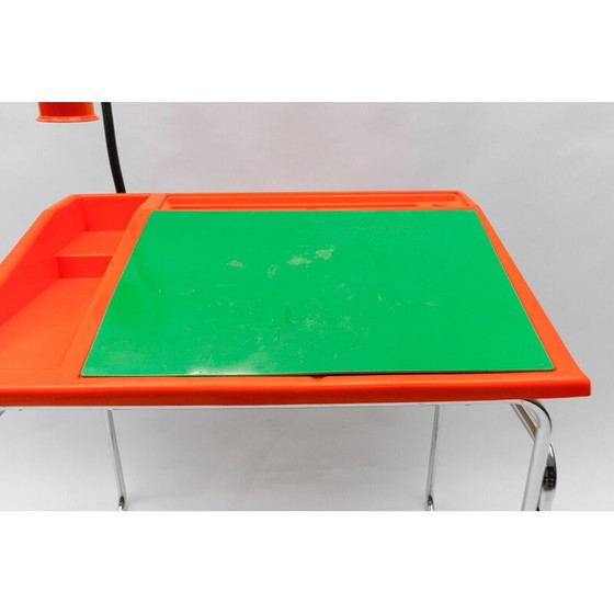 Image 1 of Vintage Space Age desk in plastic and chromed steel, Italy 1960