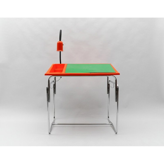 Image 1 of Vintage Space Age desk in plastic and chromed steel, Italy 1960