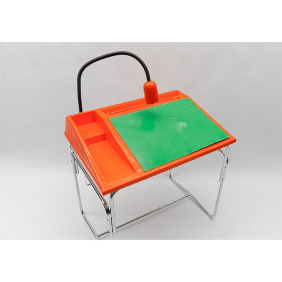 Image 1 of Vintage Space Age desk in plastic and chromed steel, Italy 1960