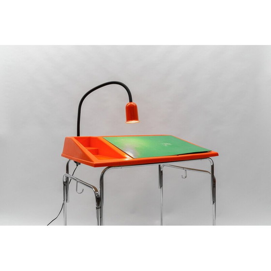 Image 1 of Vintage Space Age desk in plastic and chromed steel, Italy 1960