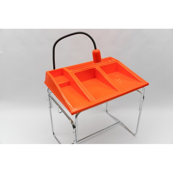 Image 1 of Vintage Space Age desk in plastic and chromed steel, Italy 1960