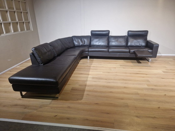 Image 1 of Cor Conseta Corner Sofa Brown Leather Design Friedrich Wilhelm Möller