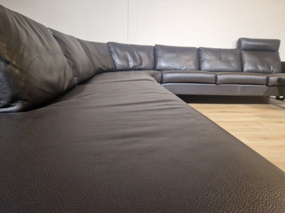 Image 1 of Cor Conseta Corner Sofa Brown Leather Design Friedrich Wilhelm Möller