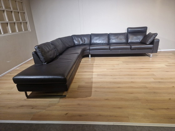 Image 1 of Cor Conseta Corner Sofa Brown Leather Design Friedrich Wilhelm Möller