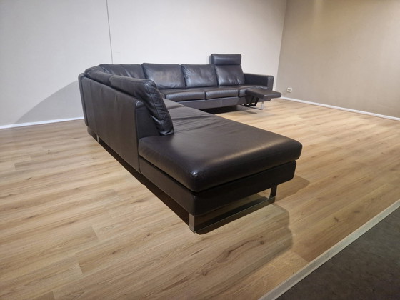 Image 1 of Cor Conseta Corner Sofa Brown Leather Design Friedrich Wilhelm Möller