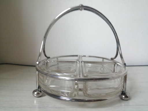 Wiskeman silver plated aperitif tray