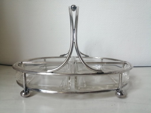 Wiskeman silver plated aperitif tray