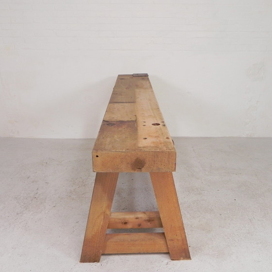 Image 1 of Oak Workbench 2 Meter Long, 1950s