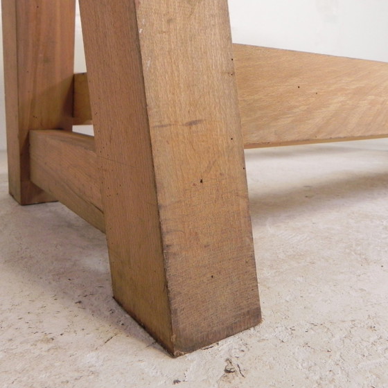 Image 1 of Oak Workbench 2 Meter Long, 1950s