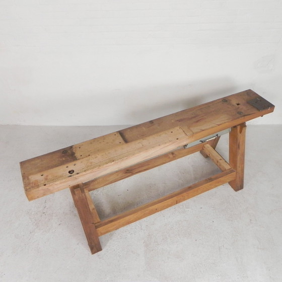 Image 1 of Oak Workbench 2 Meter Long, 1950s