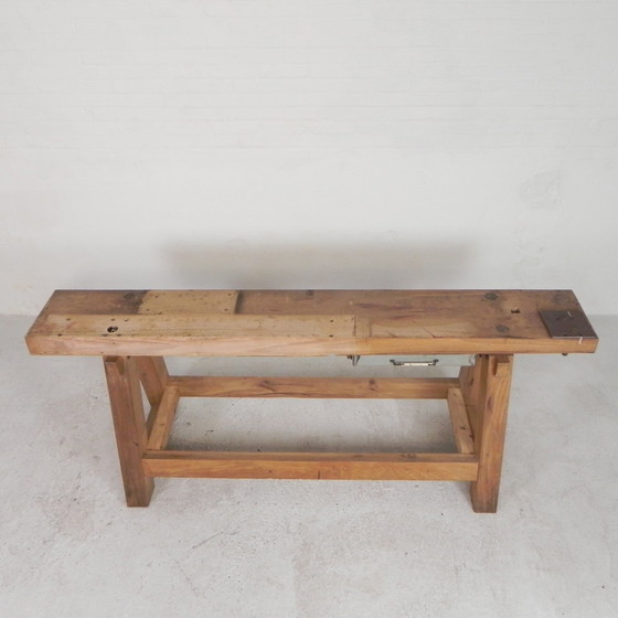 Image 1 of Oak Workbench 2 Meter Long, 1950s