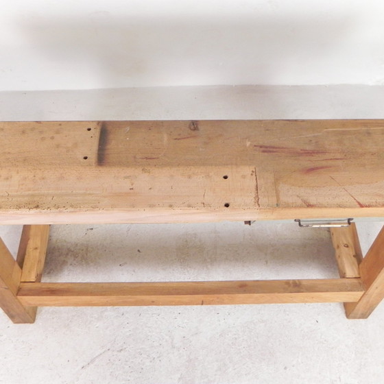 Image 1 of Oak Workbench 2 Meter Long, 1950s