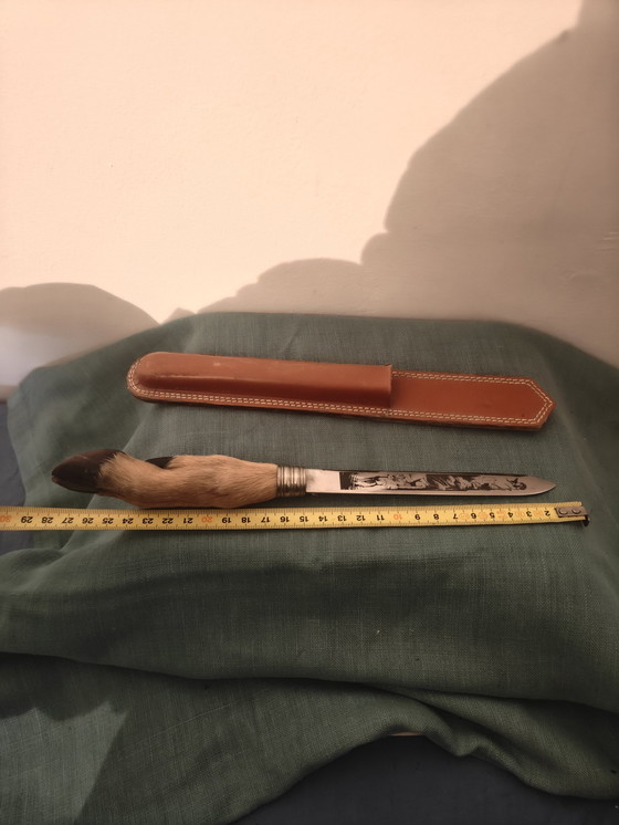 Image 1 of Tagliacarte vintage con piede di porco