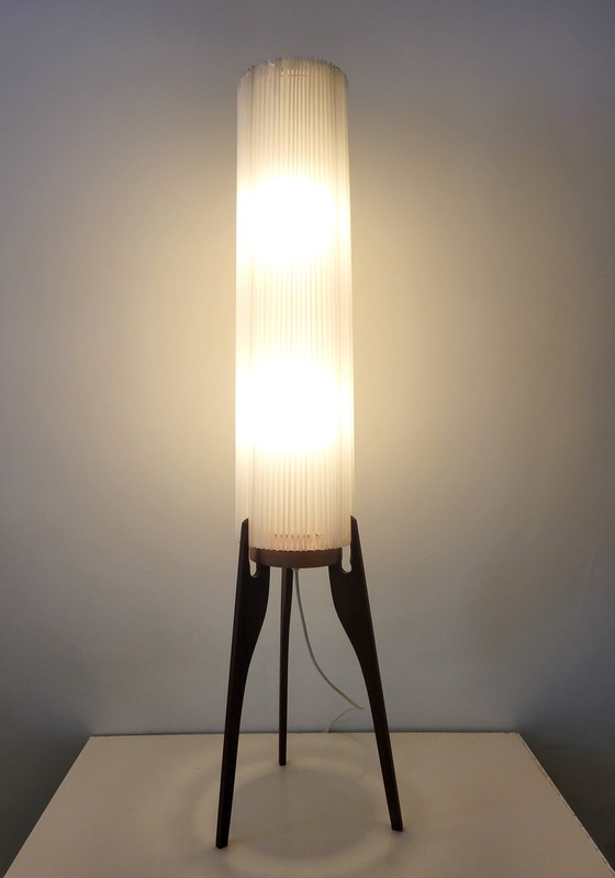 Image 1 of Danish Teakhoten Tripod Rocket Floor Lamp From 1960