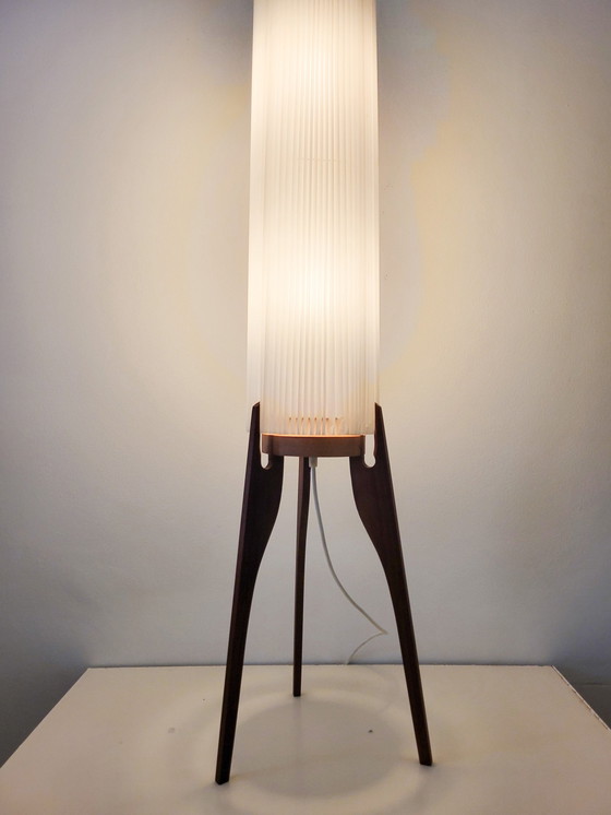 Image 1 of Danish Teakhoten Tripod Rocket Floor Lamp From 1960