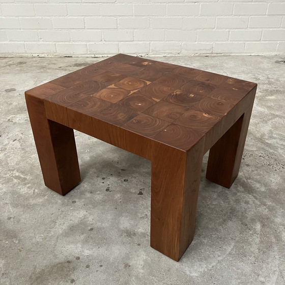 Image 1 of Brutalist Solid Wood Side Table