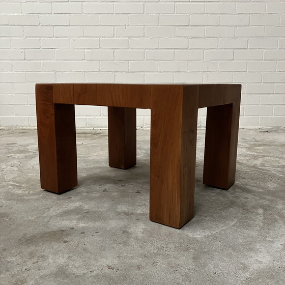 Image 1 of Brutalist Solid Wood Side Table