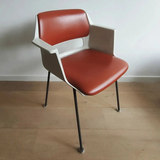 Image 1 of André Cordemeyer 2225 Sedia Red Skai Vintage Chair