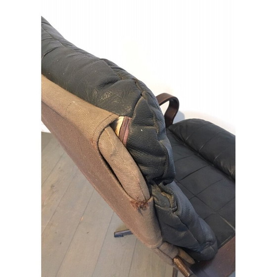 Image 1 of Poltrona danese vintage in pelle nera