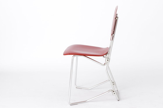 Image 1 of Set of 4 stacking chairs by Armin Wirth, model Aluflex, 1951 Germany