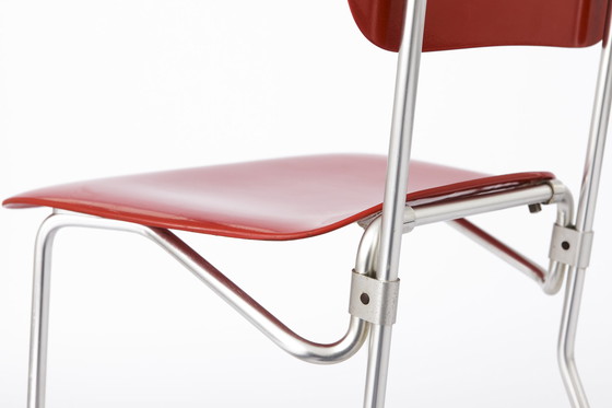 Image 1 of Set of 4 stacking chairs by Armin Wirth, model Aluflex, 1951 Germany