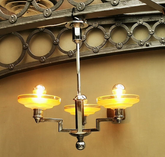 Image 1 of Bauhaus Chandelier 30'S