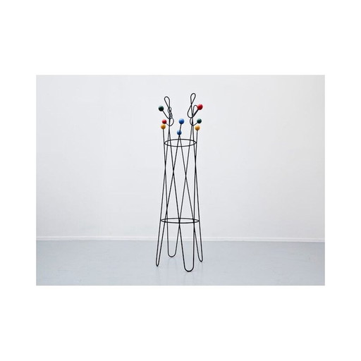 Vintage Coat Rack "Clef de sol" by Roger Ferraud 1950s