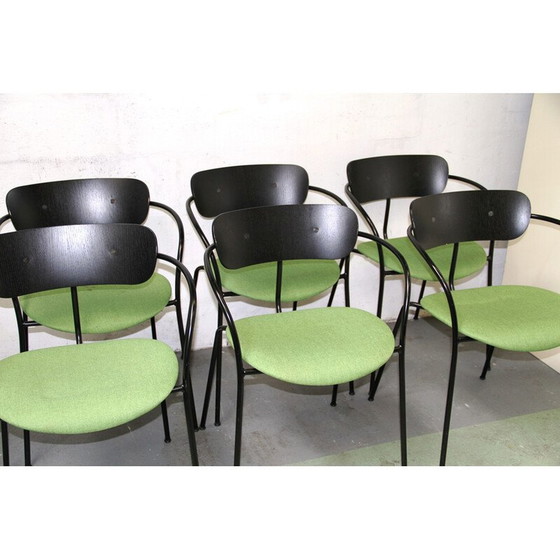 Image 1 of Vintage Pavilion AV4 chair in black stained metal and wood by Anderss and Voll for & Tradition